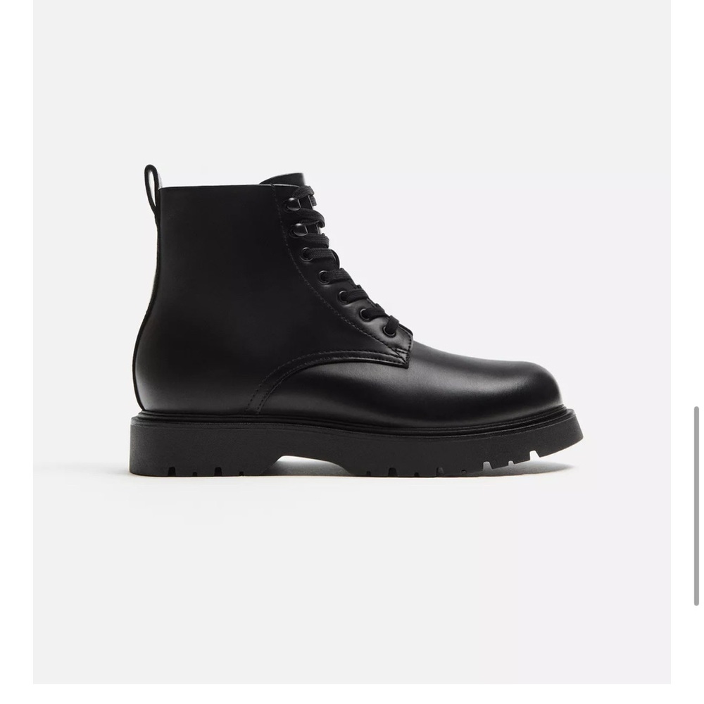 Zara Black Combat Boots
